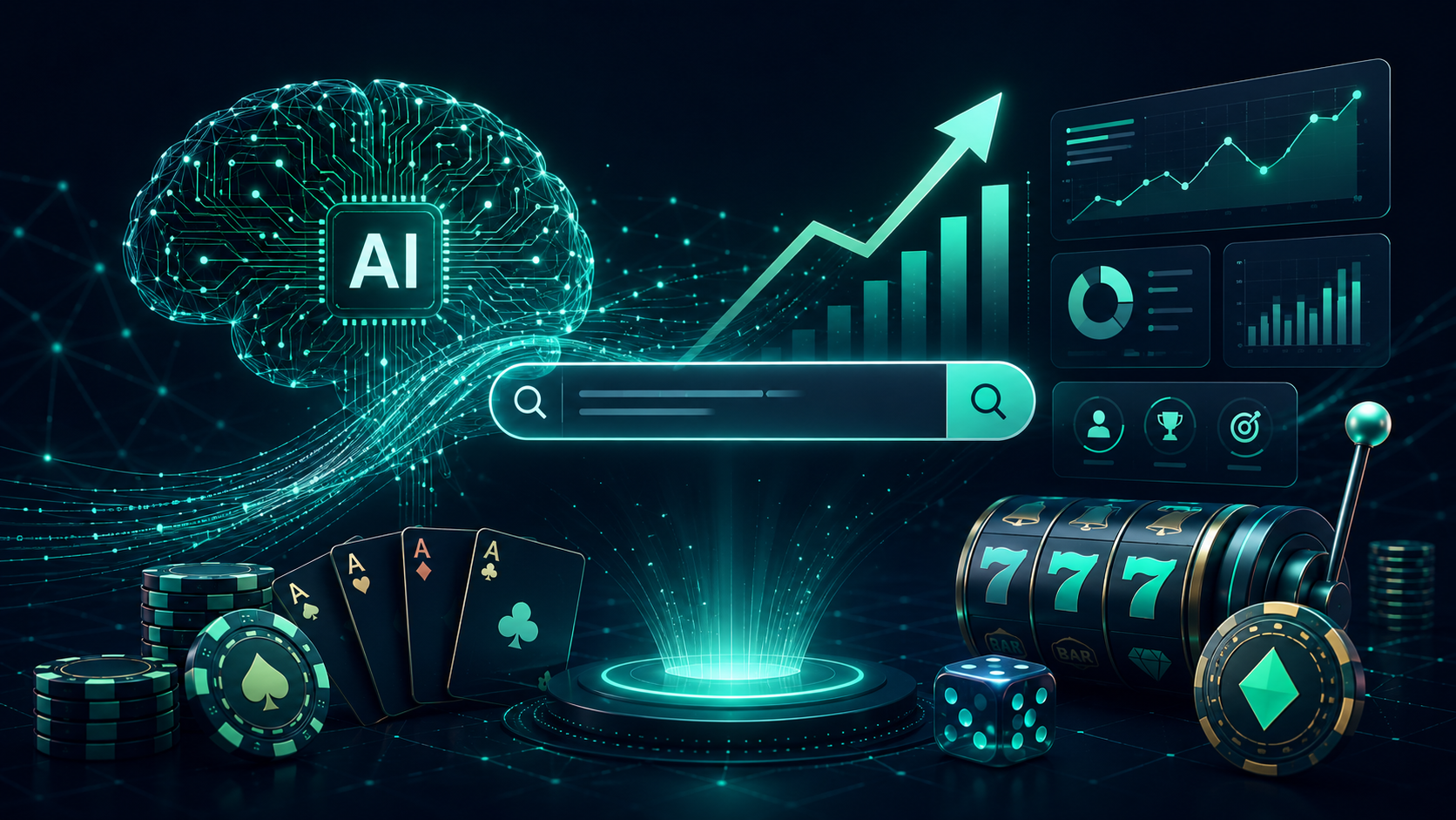 Two analysts reviewing SEO-to-AI transition strategy on a computer screen